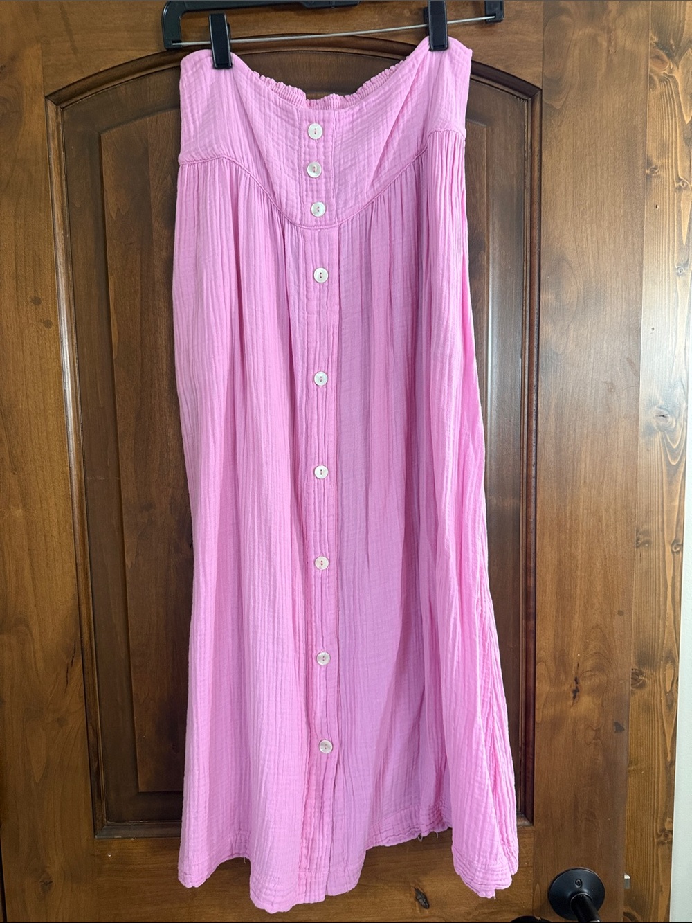 Xirena Women's Pink Button-Front Midi Skirt